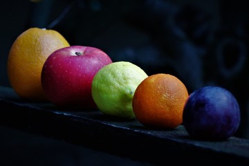Variety of seasonal fruit.