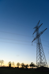 electricité environnement energie ciel nuit soir