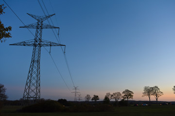 electricit&eacute; environnement energie ciel nuit soir