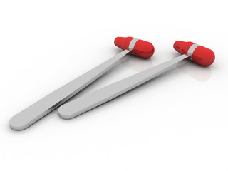 3d rendering Dental hammer
