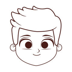 Boy face cartoon
