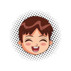 Boy face cartoon