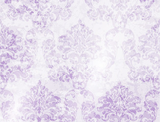 Vintage damask background Vector. Luxury ornament background decoration. Grunge effects