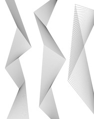 polygon lines form angle ribbon design element effect 3d03