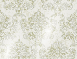 Vintage damask background Vector. Luxury ornament background decoration. Grunge effects