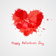 Red heart, vector element for your design
