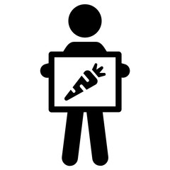 Vegetarian Vector Icon