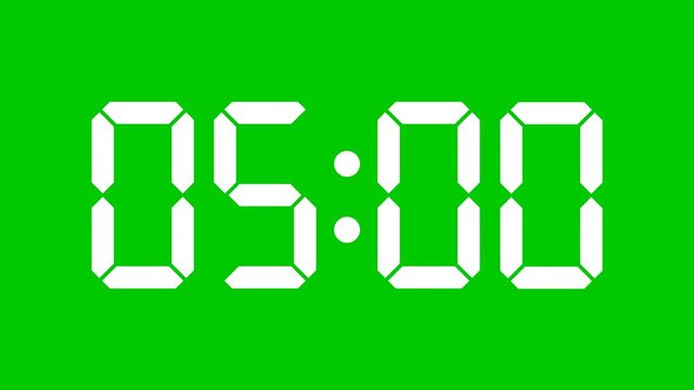 Digital clock of 60 seconds with regular hundredths, 4K UHD, optimized for 60 fps to avoid frame rate distortions and interpolation artifacts - Green screen and Alpha channel - arzawen.com/timer