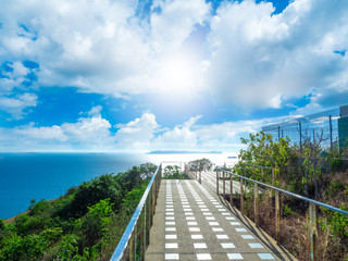 landscape view koh larn island popular tropical beach on a hot weather and fine day in pattaya city to chonburi province of Thailand