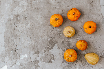 Flat lay pumpkins