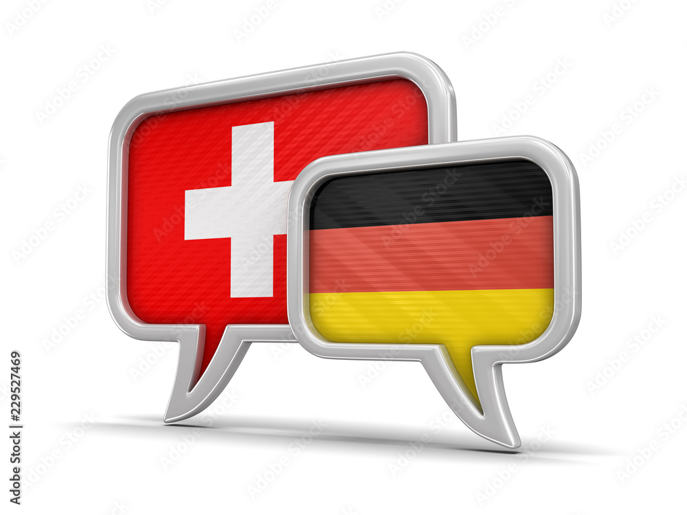 Poster speech bubbles with flags. image with clipping path
