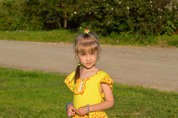 little girl in the park