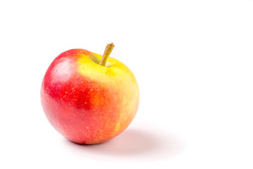 one red and green organic delicious apple