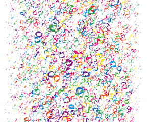 Festival pattern with color round glitter, confetti, serpentine. Bright background  for party invites, wedding, cards