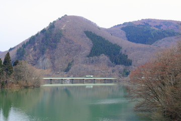 lake and mountains