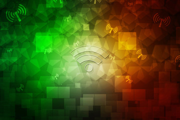 2d illustration WiFi symbol
