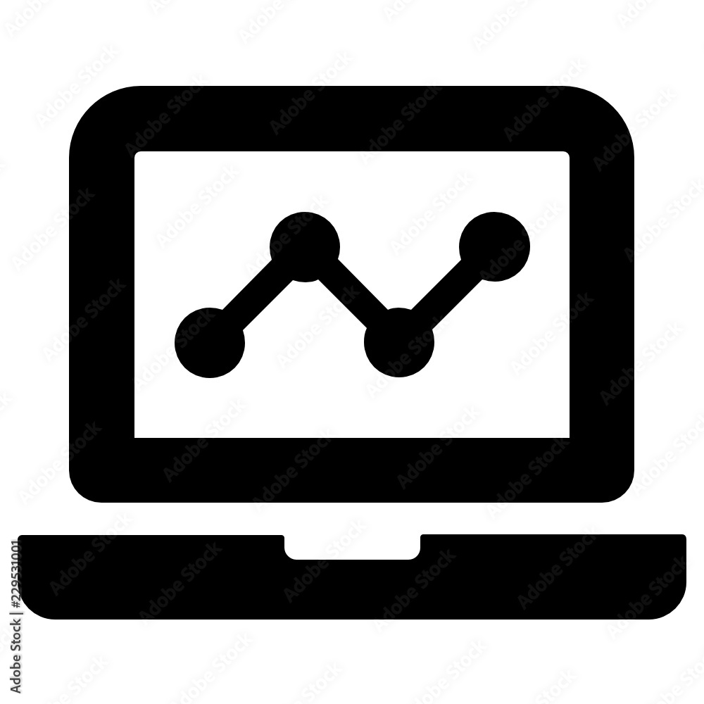 Poster analytics vector icon