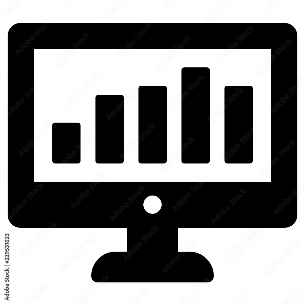 Poster analytics vector icon
