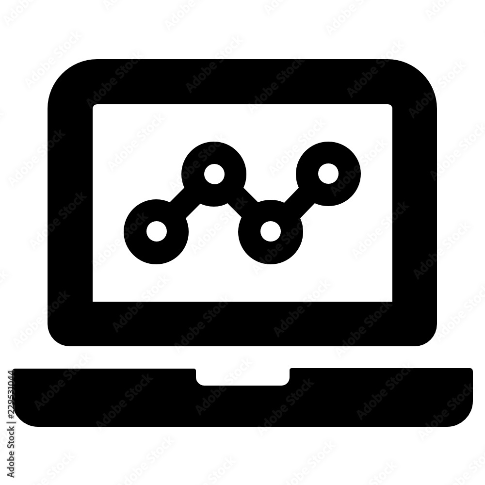 Poster analytics vector icon