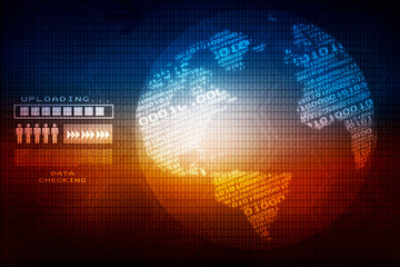 2D Digital Abstract Business Networking background