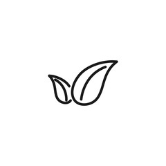 leaves line icon. symbol of ecology