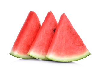 Sliced of watermelon isolated on white background.