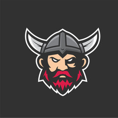Viking head mascot