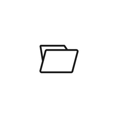 thin line folder vector icon