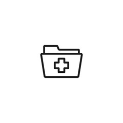 Fototapeta premium thin line folder vector icon