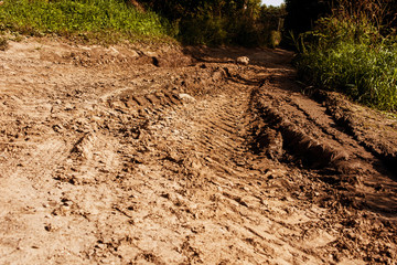 Impassable road in the provincial area