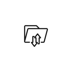 thin line folder vector icon