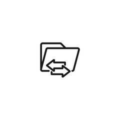 thin line folder vector icon