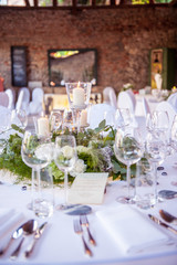 Tischdekoration Tischschmuck zur Hochzeit