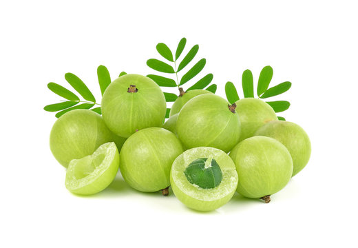 Wholesome Indian Gooseberry On A White Background A Fruit For Health Photo  And Picture For Free Download - Pngtree