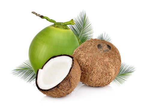 coconut  isolated on white babckground