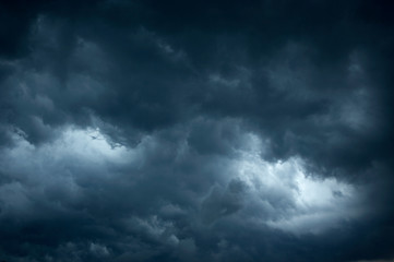 BLUE GREY STORM CLOUDS IN SKY BACKGROUND
