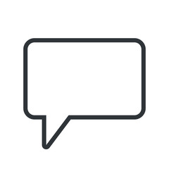 Speech bubble, speech balloon, chat bubble line art vector icon for apps and websites