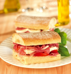 CIABATTA WITH PARMA HAM & MOZZARELLA