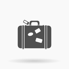 Vector Suitcase Luggage Icon Illustration silhouette.