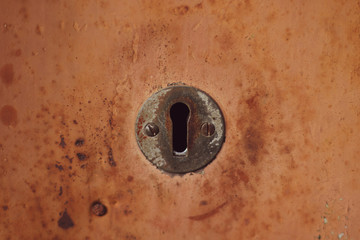 Red lock in vintage style