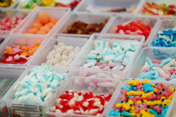 Fototapeta na wymiar Sweet display on a market