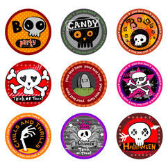 Hallooween Vector drink coasters 