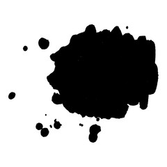 Abstract black ink blot background. Vector illustration. Grunge texture for cards and flyers design.