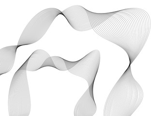 wavy lines form spiral ribbon design element effect 3d02