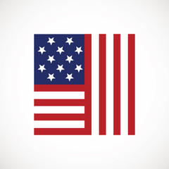 Obraz premium American flag vector icon. The Flag Of The United States Of America