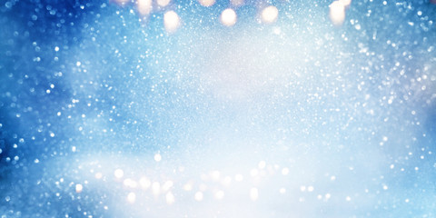 Abstract blue snowy background