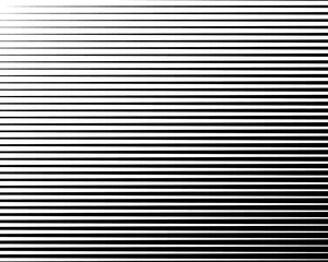 Fototapeta premium Black and white Line halftone pattern with gradient effect. Horizontal stripes. Vector illustration