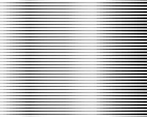 Black and white Line halftone pattern with gradient effect. Horizontal stripes. Vector illustration