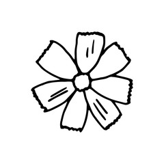 botanical flower garden element icon. hand drawing isolated object