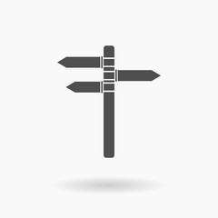 Vector Signpost Icon Illustration silhouette.